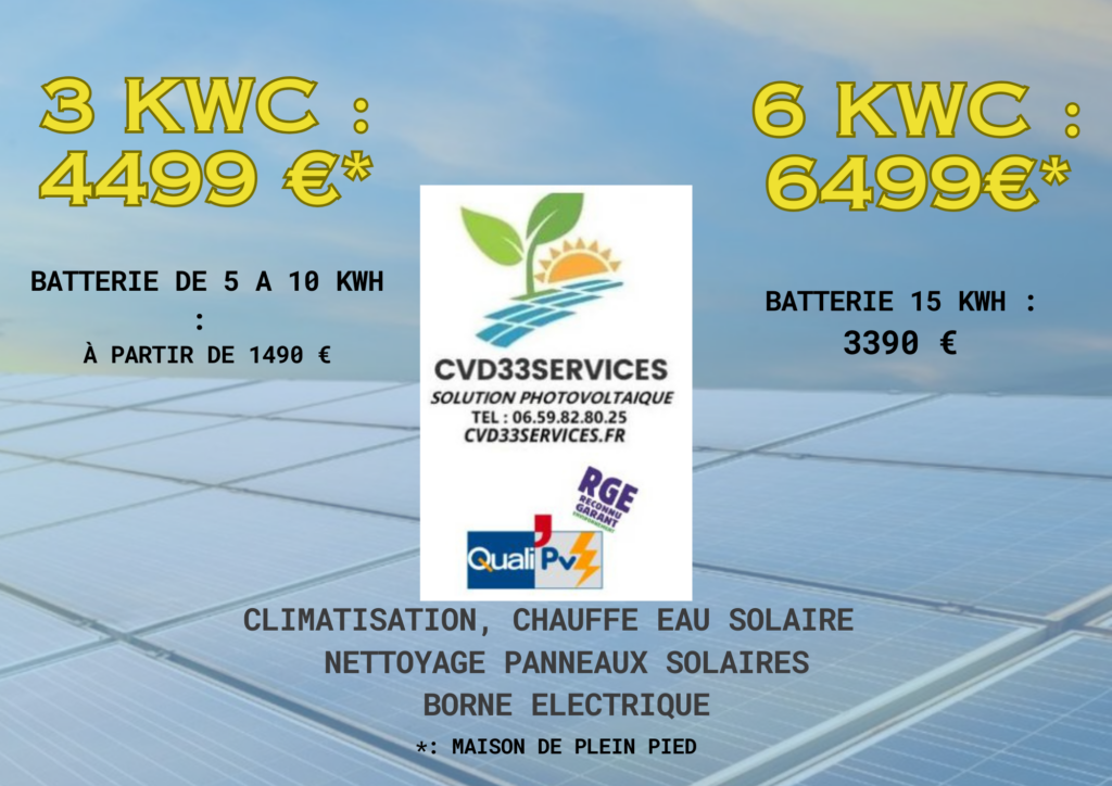 Cvd 33 Services Panneaux Solaires Bassin Arcachon VOTRE BATTERIE 16 KW GARANTIE 5